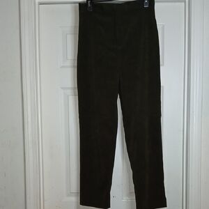 W.L. Sportswear New York Women's Corduroy Pants - Dark Green Size 10